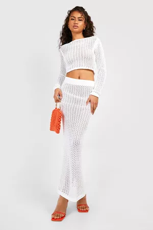 Boohoo Crochet Maxi Skirt Co-ord