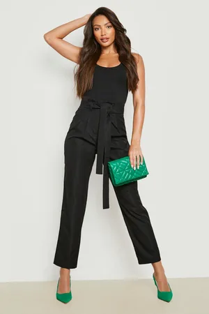 Boohoo Tall Paperbag Waist Tapered Trouser