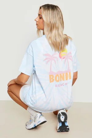 Boohoo Tie Dye Back Print Slogan Tshirt