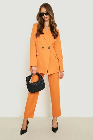 Boohoo Contrast Button Slim Fit Trousers