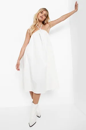 Boohoo Strappy Halterneck Midi Smock Dress