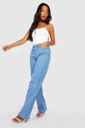 Boohoo Petite High Waist Boyfriend Jeans