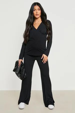 Boohoo Maternity Rib Nursing Lounge Set