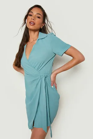 Boohoo Short Sleeve Woven Blazer Dress