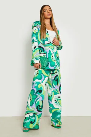 Boohoo Abstract Print Relaxed Fit Blazer