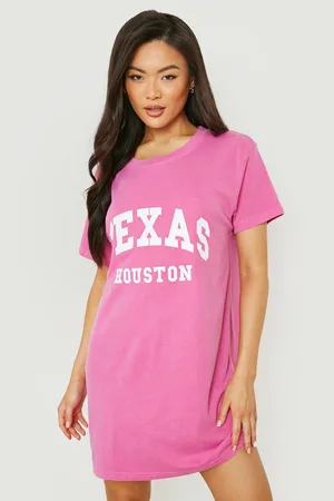 Boohoo Overdye Texas Houston T-shirt Dress