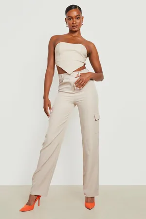 Boohoo Tall Pocket Detail Wide Leg Cargo Pants