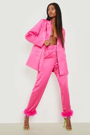 Boohoo Satin Tailored Relaxed Fit Blazer