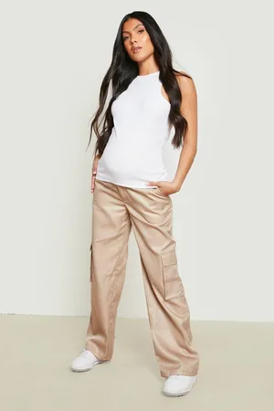 Boohoo Maternity Wide Leg Cargo Trousers