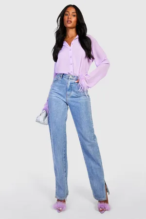 Boohoo Tall Feather Shirt