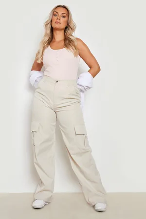 Boohoo Plus Rib Scoop Neck Sleeveless Bodysuit