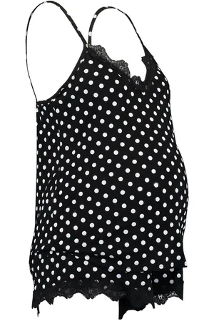 Boohoo Maternity Polka Dot Lace Trim Pyjama Short Set