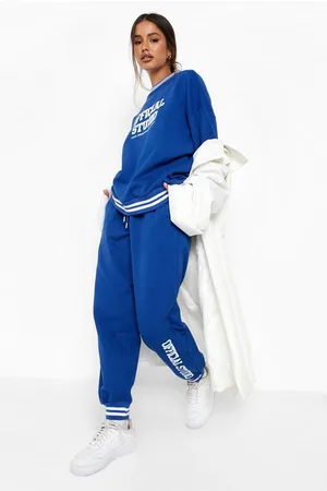 Boohoo Official Studio Varsity Sweater Tracksuit
