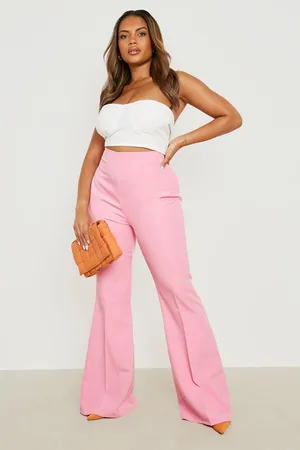 Boohoo Plus Woven Flare Tailored Trousers