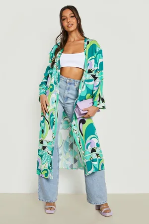 Boohoo Abstract Paisley Maxi Kimono