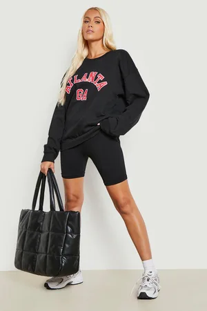 Boohoo Atlanta Varsity Slogan Oversized Sweater