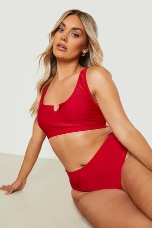 Boohoo Plus Essentials High Waisted Bikini Brief