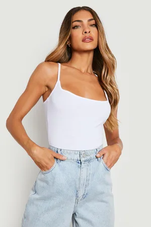 Boohoo Basic Square Neck Strappy Bodysuit