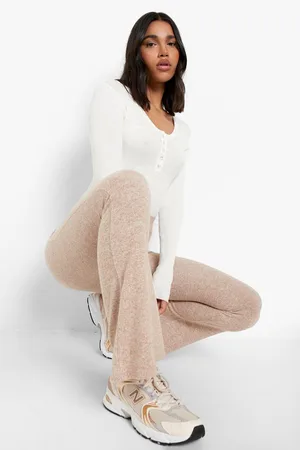 Boohoo High Waisted Super Soft Jersey Flared Trousers
