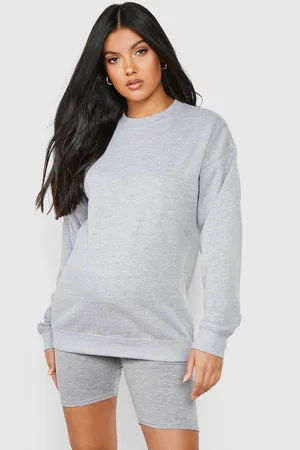 Boohoo Maternity Sweat And Cycling Short Set