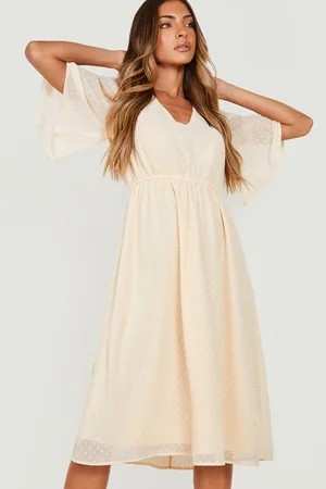 Boohoo Dobby Kimono Wrap Dress