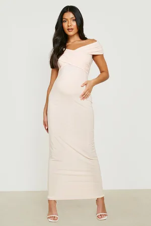Boohoo Maternity Bardot Maxi Dress
