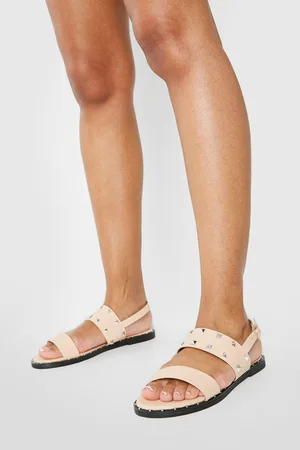 Boohoo Stud Detail Sling Back Sandal