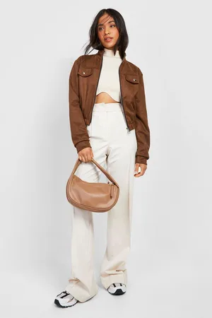 Boohoo Faux Suede Bomber Jacket