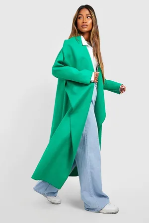 Boohoo Super Oversized Waterfall Wool Look Coat