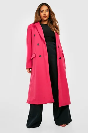 Boohoo Plus Premium Bright Wool Look Coat