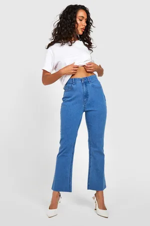 Boohoo High Waisted Kick Flared Jeans
