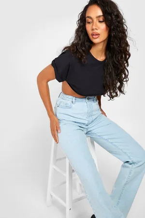 Boohoo High Waisted Straight Fit Jeans