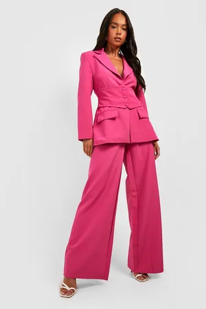 Boohoo Petite Woven Corset Detail Blazer