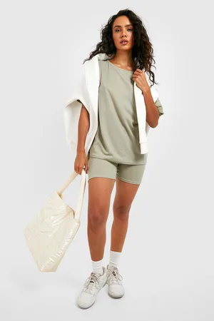 Boohoo Oversized T Shirt & Cycling Shorts Set