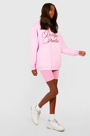 Boohoo Embroidered Slogan Oversized Hoodie