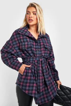 Boohoo Check Shacket