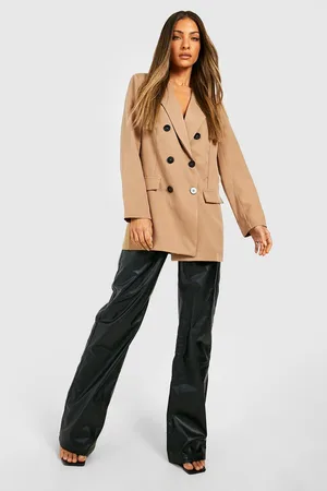 Boohoo Contrast Button Double Breasted Blazer