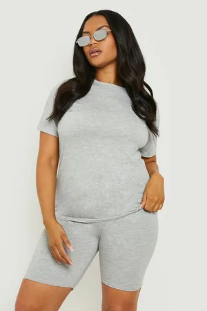 Boohoo Plus T-Shirt and Cycle Short Co-ord