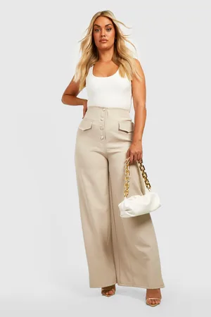 Boohoo Plus Button Detail Trousers