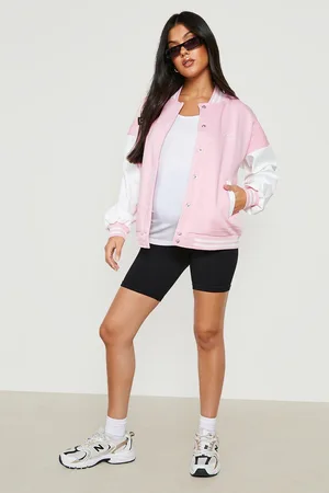 Boohoo Maternity Mama Varsity Bomber Jacket