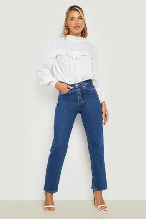 Boohoo Woven High Neck Frill Blouse