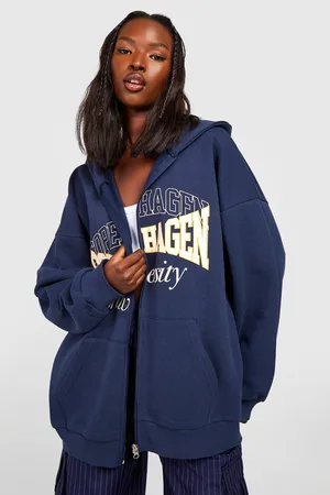 Boohoo Copenhagen Printed Zip Through Hoodie
