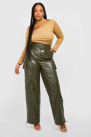 Boohoo Plus Rib Cutout Long Sleeve Top