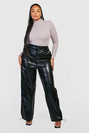 Boohoo Plus Rib Roll Neck Bodysuit