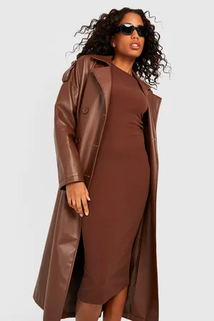 Boohoo Crinkle Rib Long Sleeve Bodycon Dress