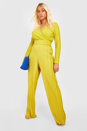 Boohoo Plisse Wide Leg Trousers