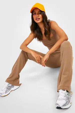 Boohoo Rib Bralette & Split Hem Legging Co-ord
