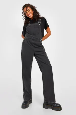 Boohoo Relax Fit Denim Dungarees