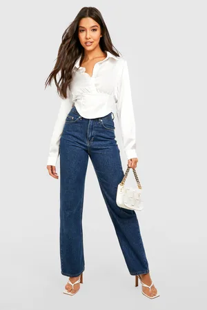 Boohoo Satin Corset Detail Shirt