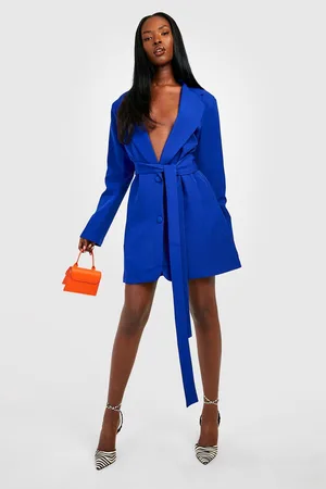 Boohoo Belted Blazer Dress